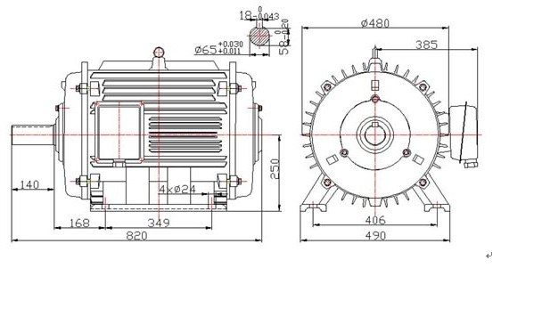 50kw 450rpm 60Hz Horizontal Permanent Magnet Generator